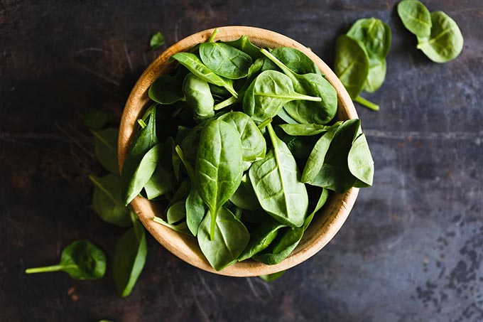 épinards légumes végétarien végan alcalin